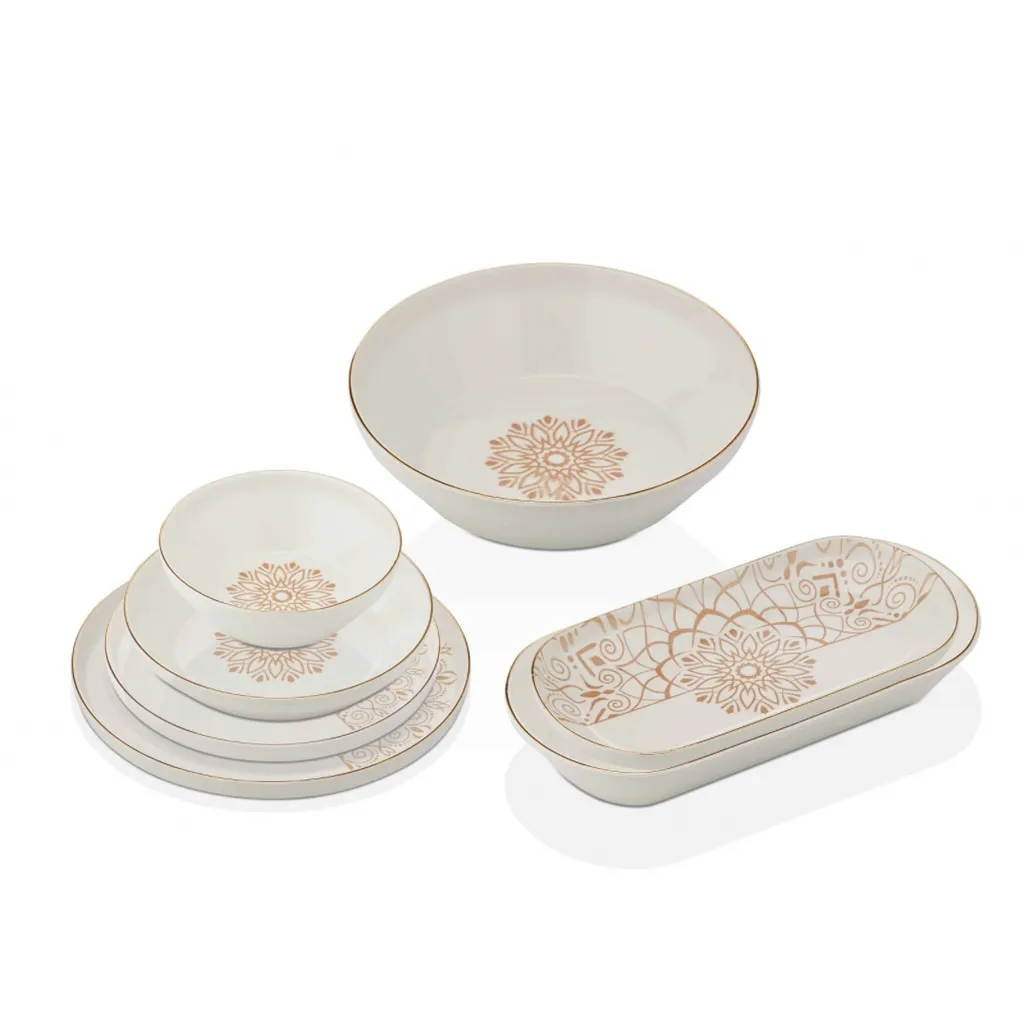 Tac Laterna Vicenza 53-teiliges Porzellangeschirr Goldrand 5 Tac Laterna Vicenza 53-teiliges Porzellangeschirr Goldrand – Bild 3