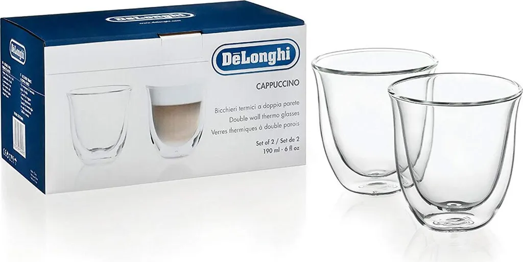 De'Longhi DeLonghi Cappuccino 2er Doppelwandiges Thermoglas 5 De'Longhi DeLonghi Cappuccino 2er Doppelwandiges Thermoglas – Bild 3