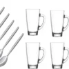 6 Kaffeegläser 300ml Mit Henkel Mit 6 Löffel Teegläser Latte Macchiato Gläser -Küchenutensilien Laden 80b585b600ebabef1683078eabe5ba14