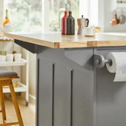SoBuy FKW71-HG Kücheninsel Küchenwagen Mit Erweiterbarer Arbeitsplatte Küchenschrank Servierwagen Holz BHT Ca.: 115x92x46-71cm -Küchenutensilien Laden 80c1a1c27fe503b774b046c9b99a731a