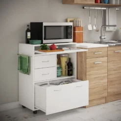 VCM Holz Küchenwagen Servierwagen Rollwagen Ablage Rollbar Rollen Schublade Kicha Weiß 9 VCM Holz Küchenwagen Servierwagen Rollwagen Ablage Rollbar Rollen Schublade Kicha Weiß -Küchenutensilien Laden 810cd8875278bb639a1baf11969cde63