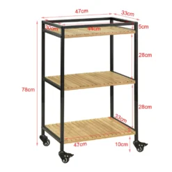 SoBuy Küchenwagen Servierwagen Rollwagen, Aus Metall Und Bambus FKW65-N -Küchenutensilien Laden 83d157c2f92be2eb7d4a9f29c8baef9e