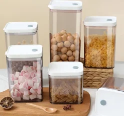 Vorratsbehälter Für Lebensmittel Quadratischer Vorratsbehälter Aus Kunststoff Aus Kunststoff (1500 Ml) 1 Stk -Küchenutensilien Laden 8451afb66f6669f6287e4686aedaffa7