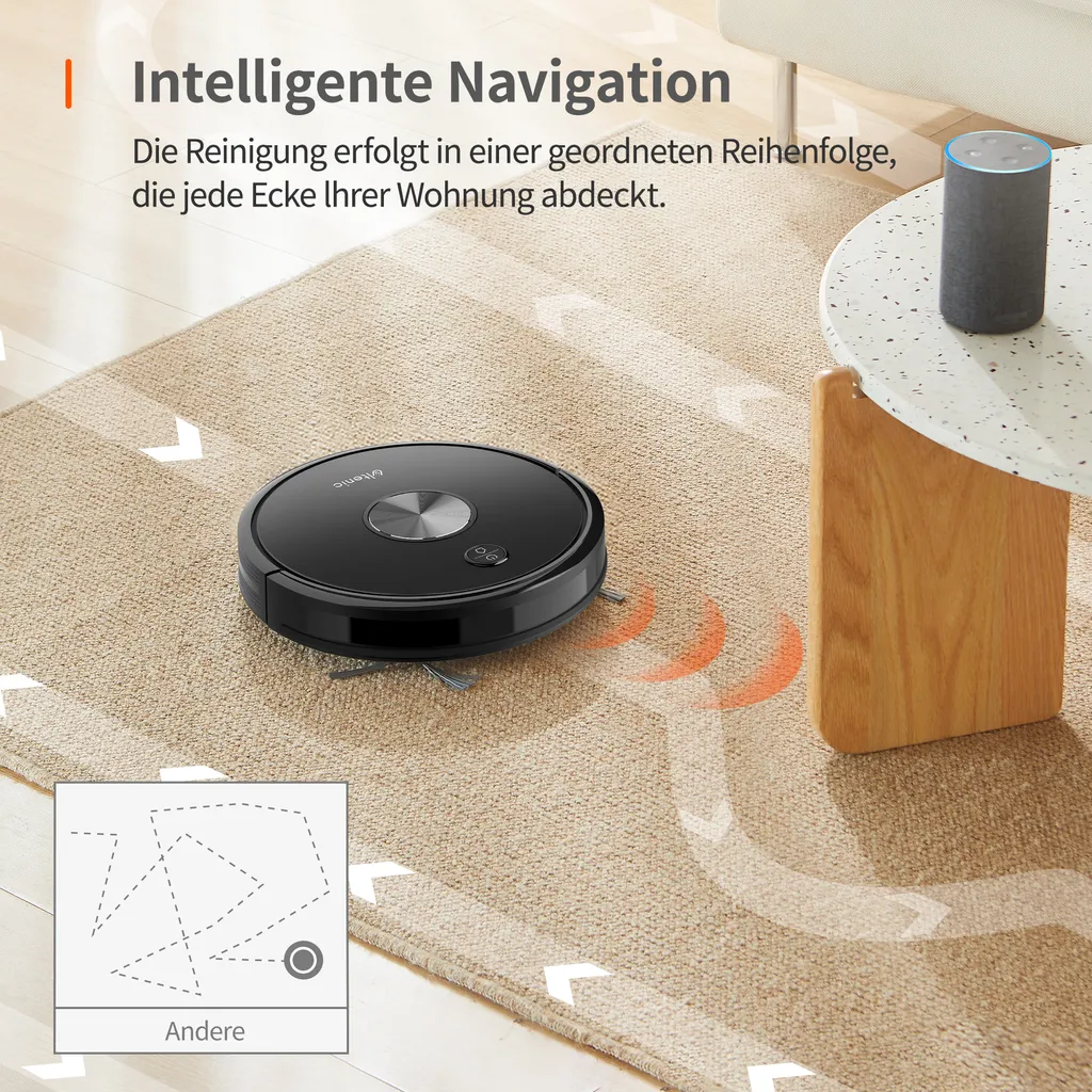 Ultenic D5s Pro 3-In-1 Staubsauger Roboter WLAN Saugroboter 3000 PA Staubsauger Roboter Für Tierhaare Saugroboter Appsteuerung Alexa Google Home 6 Ultenic D5s Pro 3-In-1 Staubsauger Roboter WLAN Saugroboter 3000 PA Staubsauger Roboter Für Tierhaare Saugroboter Appsteuerung Alexa Google Home – Bild 4