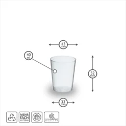 100 Schnapsgläser Aus Plastik, 4 Cl, Transparent, Mehrweg Shot Becher -Küchenutensilien Laden 85672fa9a62c0d25760e93bf1e160cab