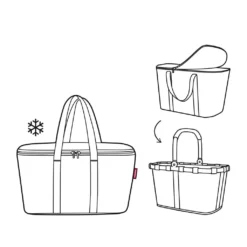 Reisenthel Coolerbag Twist Silver Kühltasche Faltbar 20 L - Twist Silver -Küchenutensilien Laden 85d02d43fb97d985021213fb151d157f