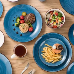 Vancasso Bella Steinzeug Kombiservice, 16 Teilig Geschirrset Für 4 Personen, Mit Je 4 Dessertteller, Speiseteller, Müslischalen, Kaffeebecher, Blau 14 Vancasso Bella Steinzeug Kombiservice, 16 Teilig Geschirrset Für 4 Personen, Mit Je 4 Dessertteller, Speiseteller, Müslischalen, Kaffeebecher, Blau -Küchenutensilien Laden 86bec15474fdf6da803b7104160fdbe4