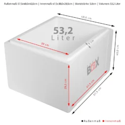 Styroporbox 53W | Wand: 5,0cm | Volumen: 53,2L | Innenmaß:47x38x29cm | Weiß Isolierbox Thermobox Kühlbox Warmhaltebox 13 Styroporbox 53W | Wand: 5,0cm | Volumen: 53,2L | Innenmaß:47x38x29cm | Weiß Isolierbox Thermobox Kühlbox Warmhaltebox -Küchenutensilien Laden 87598cfea9e459ac2b06ad32bcb99f06