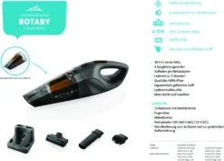 ETA Rotary ETA242590000 Akku-Handsauger, Li-ion Akku 18 V, HEPA-Filter, Elektrischer Rotationsbürste -Küchenutensilien Laden 88e00a42631ebfe11eefb78e19f91fee