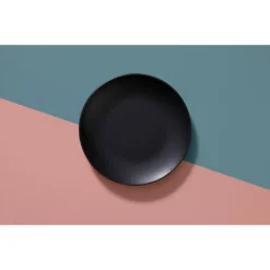 Mammoet Moon Geschirrset 6 Personen, Steingut, Bestehend Aus Tiefen Und Flachen Tellern Sowie Schalen – Je 6 Stück, Matt Schwarz, Moderne Form, Spülmaschinenfest -Küchenutensilien Laden 89a65ab25a861e65fafb39af5d904d1b