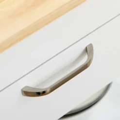 HOMCOM Küchenwagen, Rollwagen, Küchenschrank Mit Arbeitsplatte Aus Gummiholz, Trolley, Beistellwagen Auf Rollen, Servierwagen Mit Schublade, Werkzeugkasten Für Küche, Weiß, 89 X 48 X 89 Cm -Küchenutensilien Laden 8a0f29d3a1434ca59484ab70338b3c31