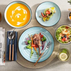 Vancasso Kombiservice »BONBON« Gesschirrset Aus Steinzeug, 24 Teiliges Tafelservice Set, Vintage Aussehen -Küchenutensilien Laden 8b99830545b48cba640ebaeeeac8d764