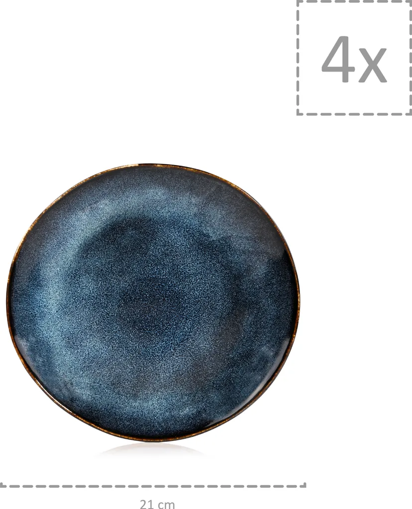 Sänger SÄNGER | Tafelservice Tokio Aus Steingut, 23-teiliges Geschirrset Für 4 Personen, Einzigartiges Design 8 Sänger SÄNGER | Tafelservice Tokio Aus Steingut, 23-teiliges Geschirrset Für 4 Personen, Einzigartiges Design – Bild 6