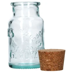 6 Runde Gewürzgläser 125 Ml + Naturkorkdeckel Glasdosen Vorratsbehälter Recyceltes Aufbewahrung -Küchenutensilien Laden 9053662a5fb396112d6157ef09efe1dc