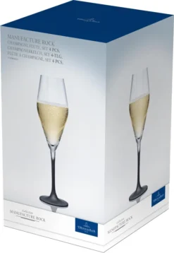 Villeroy & Boch Champagnerkelch Manufacture Rock Klar,schwarz, 4 Tlg. -Küchenutensilien Laden 91148318fb471dce02b2355462740858