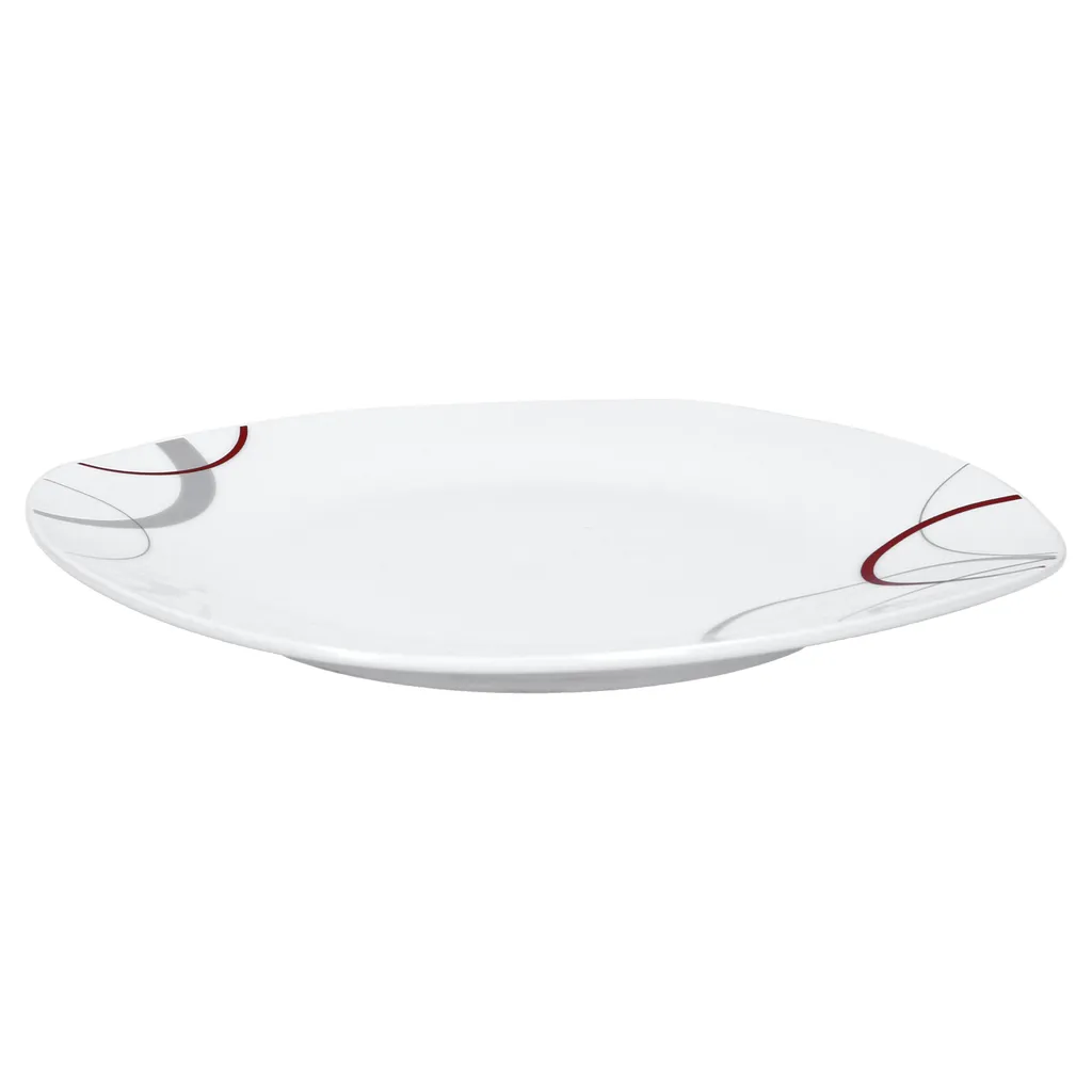 Kaffeeservice Palazzo 18tlg. - Weiß MitNachbildung-Kreisen In Grau Und Dunkelrot - Für 6 Personen 5 Kaffeeservice Palazzo 18tlg. - Weiß MitNachbildung-Kreisen In Grau Und Dunkelrot - Für 6 Personen – Bild 3