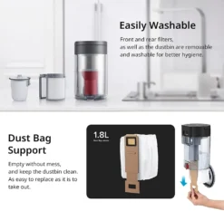 Roborock Auto-Empty Dock Für Roborock S7, S7 MaxV Staubsauger Roboter, Automatic Dust Collection, 3L Dust Bag, App-Control Schwarz -Küchenutensilien Laden 957fa60b4a37da6c89eb6e2d57d57f9b