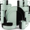 Vancasso Aria Tafelservice Für 8 Personen (32-teilig) Mit Tellern, Schalen Und Tassen, Schwarz Und Türkis 1 Vancasso Aria Tafelservice Für 8 Personen (32-teilig) Mit Tellern, Schalen Und Tassen, Schwarz Und Türkis -Küchenutensilien Laden 95b14ed3aaead33d5a11c74539678ecb