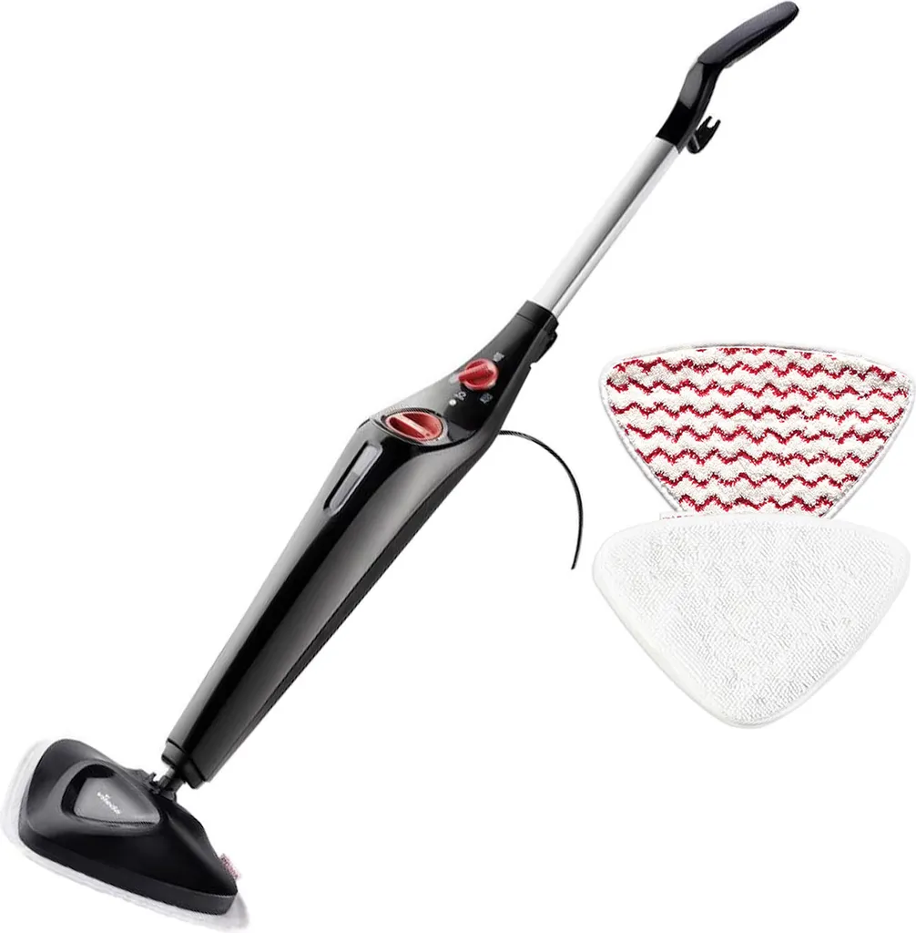 Vileda 168933 Steam PLUS Dampfreiniger Mit Mikrofaserbezug Plus PowerPad, Entfernt Bis Zu 99,9% Bakterien, Ohne Chemie, 3 Dampfeinstellungen, ECO-Verpackung 3 Vileda 168933 Steam PLUS Dampfreiniger Mit Mikrofaserbezug Plus PowerPad, Entfernt Bis Zu 99,9% Bakterien, Ohne Chemie, 3 Dampfeinstellungen, ECO-Verpackung