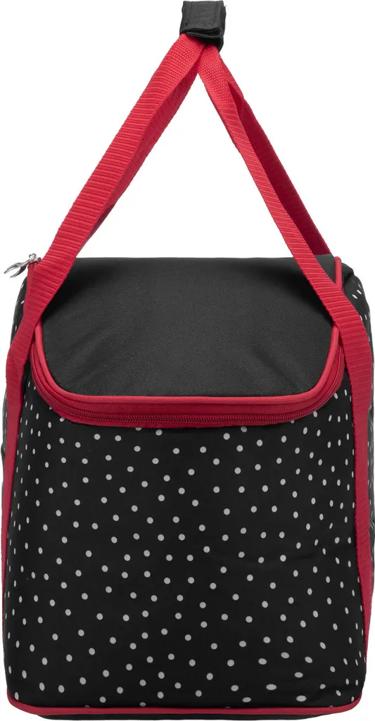 Anndora Kühltasche 20 L - Schwarz Weiß Gepunktet Isoliertasche Einkaufstasche - Snövit - Schwarz-Rot 6 Anndora Kühltasche 20 L - Schwarz Weiß Gepunktet Isoliertasche Einkaufstasche - Snövit - Schwarz-Rot – Bild 4