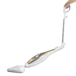 CLEANmaxx Dampfbesen - Mit Knickgelenk - Gold/weiß Dampfreiniger Steam Hygiene Fliesen Küche Bad Reinigung -Küchenutensilien Laden 9a82a29cd9f2095e7992f776642a336d