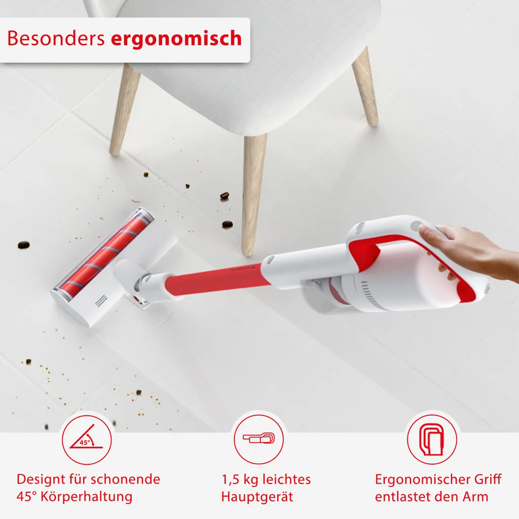 ROIDMI S1 Special Akku-Staubsauger, 415 Watt, 120 AW Saugleistung, 50 Min Akkulaufzeit, HEPA-Filter, Ergonomisches Design 6 ROIDMI S1 Special Akku-Staubsauger, 415 Watt, 120 AW Saugleistung, 50 Min Akkulaufzeit, HEPA-Filter, Ergonomisches Design – Bild 4