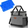 Lospitch 25L Kühltasche Faltbar Kühlkorb Kühlbox Isoliertasche Thermotasche Picknicktasche Für Lebensmitteltransport, Grau -Küchenutensilien Laden 9da645e1c863dc4c778a43e8754a855b