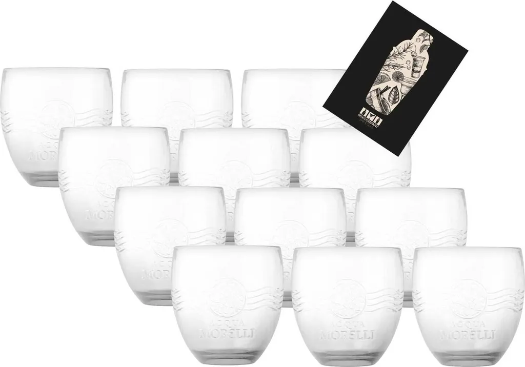 Acqua Morelli 12er Set Glas Klar - 12x Wasserglas Tumbler Neue Edition Relief Glas 3 Acqua Morelli 12er Set Glas Klar - 12x Wasserglas Tumbler Neue Edition Relief Glas