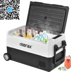 Merax Elektrisch Kühlbox Mit Kompressor 31.5L Schwarz, Mini Kühlschrank Tragbar Kühlleistung Bis -20° C, Gefrierbox 12/24 V Und 230 V Für Büro, Auto, Camping, Garten -Küchenutensilien Laden a0e10342b11948201ff8d573e6a9c5ea