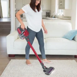 Juskys 2in1 Handstaubsauger & Akku Staubsauger - Beutellos & Kabellos – Bis 55 Min Laufzeit - Lithium-Ionen Akku, Wandhalterung & Ladestation – Rot -Küchenutensilien Laden a19c7ba87d17f53afde16247081a11e6