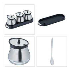 Relaxdays 3er Gewürzgläser Set Mit Tablett -Küchenutensilien Laden a1ebcff86a65a2836fc51c41899aafa9