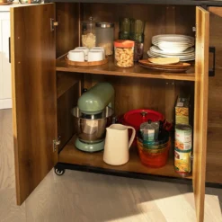 SoBuy KNL02-PF Design Küchenwagen Mit Arbeitsplatte Kücheninsel Küchenschrank Sideboard Auf Rollen Küchentrolley Vintage BHT Ca.: 113x106x69cm 16 SoBuy KNL02-PF Design Küchenwagen Mit Arbeitsplatte Kücheninsel Küchenschrank Sideboard Auf Rollen Küchentrolley Vintage BHT Ca.: 113x106x69cm -Küchenutensilien Laden a1ed37fac23b8dfc668645179c6f430b