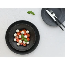 CreaTable 33320 Tafelservice Rondo Schiefer Für 6 Personen, Steinzeug, Schwarz (1 Set, 12-teilig) -Küchenutensilien Laden a2795c153223272a9718ba933e92b3d9