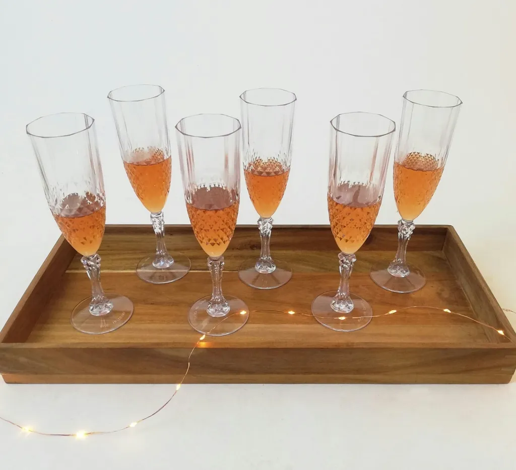 6er Set Kunststoff Champagner-Gläser Kristalleffekt 200ml / Ø6x22,5cm 3 6er Set Kunststoff Champagner-Gläser Kristalleffekt 200ml / Ø6x22,5cm