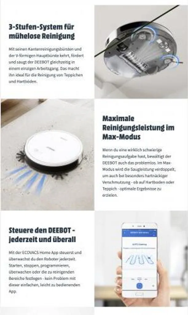 Ecovacs Deebot 605 Robotersauger Weiß 13 Ecovacs Deebot 605 Robotersauger Weiß – Bild 11