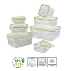 Frischhaltedosen Set Klick-It Gefrierdosen Lunchbox Brotdose Dose 14 Tlg. Klar -Küchenutensilien Laden a56668f26ad44b8f94b6aff4c998e2e4