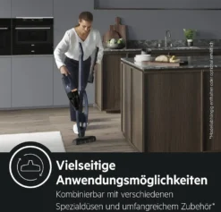 AEG QX7-1-P5IB 2in1 Akku-Staubsauger (Schlanke Bauform, Power-Softrolle, Besonders Effektiv Auf Hartböden, Bis Zu 50 Min Laufzeit, 21,6 Volt, Inkl. Zubehör -Küchenutensilien Laden a5a897eb95f60e4aa2ade6c949b373f5