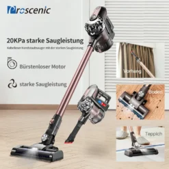 Proscenic New Vision P8 Plus Akku Staubsauger, 3-in-1 Handstaubsauger, 150W Kabeloser Staubsauger, 2,200 MAh Abnehmbarer Akku, Bis Zu 40 Minuten Laufzeit, Geeignet Für Tierhaare -Küchenutensilien Laden a630eeca3f0ea2208f2c6a1a48b70b73