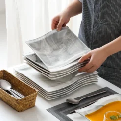 MALACASA, Serie Flora, Marmor Porzellan Tafelservice 12 Teiligen Set Kombiservice Geschirrset Mit Je 6 Speiseteller Und 6 Suppenteller Für 6 Personen 15 MALACASA, Serie Flora, Marmor Porzellan Tafelservice 12 Teiligen Set Kombiservice Geschirrset Mit Je 6 Speiseteller Und 6 Suppenteller Für 6 Personen -Küchenutensilien Laden a64e7dc2a890c019d4897fbdaa1edb3b