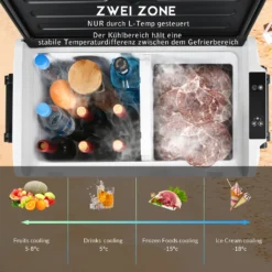 Merax Elektrisch Kühlbox Mit Kompressor 31.5L Schwarz, Mini Kühlschrank Tragbar Kühlleistung Bis -20° C, Gefrierbox 12/24 V Und 230 V Für Büro, Auto, Camping, Garten -Küchenutensilien Laden a73b9897cc77a1311e858187e0be0f62