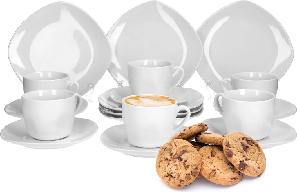 Kaffeeservice Lilli 36tlg. Porzellan Weiß Für 12 Personen 3 Kaffeeservice Lilli 36tlg. Porzellan Weiß Für 12 Personen