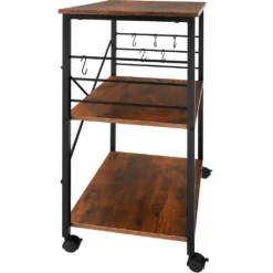 Tectake Servierwagen Rugby 65,5x45,5x88,5cm - Industrial Dunkelbraun 20 Tectake Servierwagen Rugby 65,5x45,5x88,5cm - Industrial Dunkelbraun -Küchenutensilien Laden aa502f6b4446b13b872f4f27aaaf491f