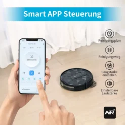 Saugroboter Mit 2800 Pa Saugkraft, Große Staubbox 600ML,APP Steuerung, 120 Min Laufzeit, Staubsauger Roboter WLAN Optimiert Für Teppich Tierhaare Hartböden-AIRROBO P20 -Küchenutensilien Laden ab0d101cb52dc3b4e5e50b074ac52039