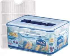 Lock & Lock Classic Vorratsdose 6,50 L, Recheckig, 294x230x138 Mm, Semi-transparent/blau -Küchenutensilien Laden ad1119bca80c4bf6fd095210d600b3cf