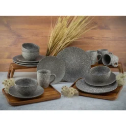 CreaTable 23770 Kombiservice Granit Für 4 Personen, Steinzeug (1 Set, 16-teilig) 10 CreaTable 23770 Kombiservice Granit Für 4 Personen, Steinzeug (1 Set, 16-teilig) -Küchenutensilien Laden ad5e1bf97597565c2a00cd627245688d