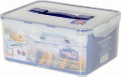 Lock & Lock Classic Vorratsdose 6,50 L, Recheckig, 294x230x138 Mm, Semi-transparent/blau