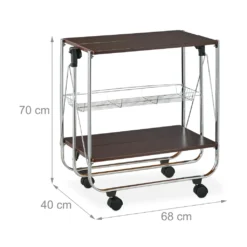 Relaxdays Klappbarer Servierwagen -Küchenutensilien Laden af6e66dbfe1d164d308eb27a6d09a142