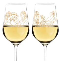 Ritzenhoff Wein-Ensemble Weißweinglas-Set Burkhard Neie, Dionysos & Ariadne / Zeus & Leto, Kristallglas, 364 Ml, 3410001 -Küchenutensilien Laden b09b12ff6091e05d88ddd2c56479872a