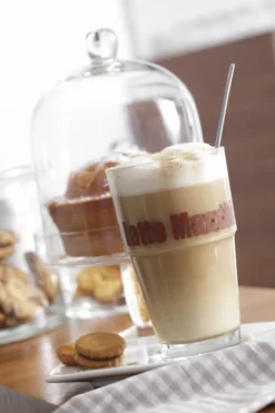 Leonardo Latte Macchiatto Becher 'Solo LM' Mit Löffel, 400ml, Ø 8,5 X 14,7cm (4er Set) -Küchenutensilien Laden b88f5cc57cd9be35bea7e1baac1ea5d9