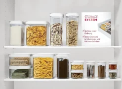 Emsa Trockenvorratsdose OPTIMA 0,45 Liter Transparent / Weiß -Küchenutensilien Laden b89c0cc7a7c4cb54ebb47d05477427c3